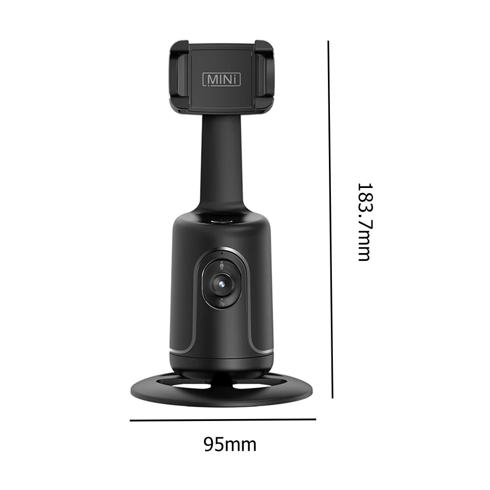 Compact black Mini mobile vlogging rig with 183.7mm height, 95mm base, sleek design for content creators